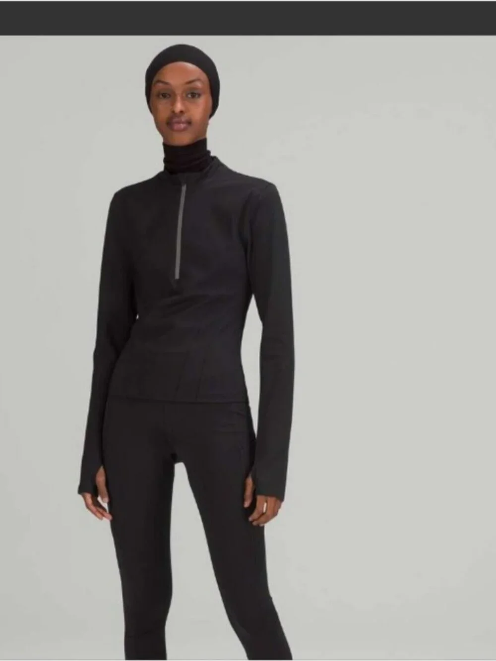 Lululemon Luxtreme Running Half-Zip In Black